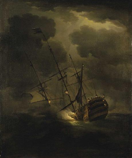 Peter Monamy Loss of HMS Victory, 4 October 1744 Sweden oil painting art
